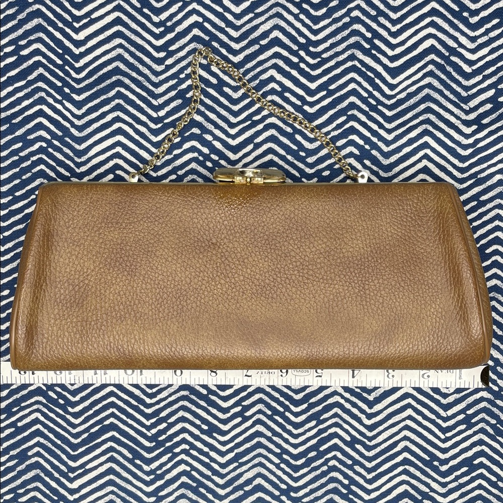 Elegant Vintage Brown Clutch with chain